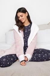 LTS Tall Light Pink Hooded Maxi Dressing Gown | Long Tall Sally 5