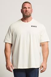 JACK & JONES Big & Tall Natural Brown Back Print T-Shirt | BadRhino 1