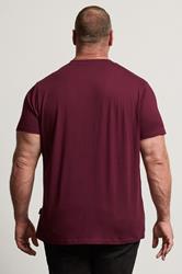 BadRhino Big & Tall 3 PACK Burgundy Red & Navy Blue Scripted T-Shirts | BadRhino 4