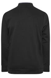 D555 Big & Tall Black Embroidery Quater Zip Fleece | BadRhino 2