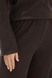 LTS Tall Women's Chocolate Brown Brushed Ribbed Trousers | Long Tall Sally 4