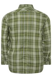 BEN SHERMAN Big & Tall Green Check Shirt | BadRhino 2