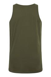 BadRhino Big & Tall Khaki Green Extra Long Plain Vest Top | BadRhino 6