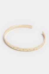 Gold Tone Star Diamante Cuff Bracelet | Yours Clothing 1
