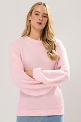 LTS Tall Pink Balloon Sleeve Jumper | Long Tall Sally  1