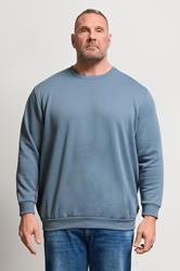 JACK & JONES Big & Tall Blue Mirage Sweatshirt | BadRhino 3