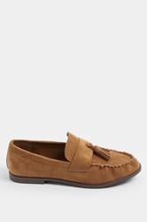 LTS Natural Brown Faux Suede Tassel Loafer In Standard Fit | Long Tall Sally 4