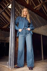 LTS Tall Womens Blue Wide Leg High Waisted Jeans | Long Tall Sally 1