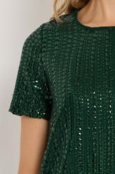 LTS Tall Green Crew Neck Sequin Top | Long Tall Sally 4