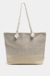Brown Tweed Look Tote Bag | Yours Clothing 1