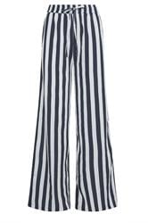 LTS Tall Women's Blue Stripe Textured Wide Leg Trousers | Long Tall Sally  6