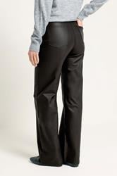LTS Tall Black Faux Leather Wide Leg Trousers | Long Tall Sally 3