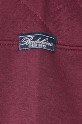 D555 Big & Tall Burgundy Red Quilted Quarter Zip Sweatshirt | BadRhino 3