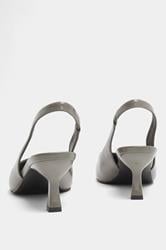Grey Pointed Toe Heels In Wide E Fit | Yours Clothing  4