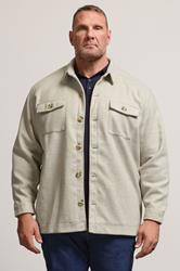 BadRhino Big & Tall Natural Brown Premium Button Down Shacket | BadRhino 1