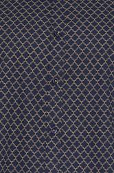 D555 Big & Tall Navy Blue & Gold Geometric Print Shirt | BadRhino 3