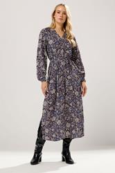 LTS Tall Purple Floral Midaxi Dress | Long Tall Sally 1