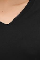 LTS PREMIUM Tall Black Long Sleeve V-Neck Top | Long Tall Sally 4