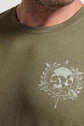 BadRhino Big & Tall Olive Green Skull Emblem Graphic T-Shirt | BadRhino 6