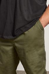 BadRhino Big & Tall Olive Green Elasticated Waist Chinos | BadRhino 4