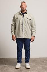 BadRhino Big & Tall Natural Brown Premium Button Down Shacket | BadRhino 2
