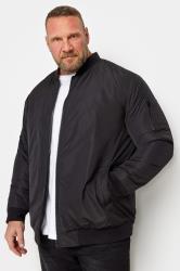 BadRhino Big & Tall Black Zip Bomber Jacket | BadRhino 2
