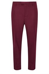BadRhino Tailoring Big & Tall Burgundy Red Tweed Suit Trouers | BadRhino 1
