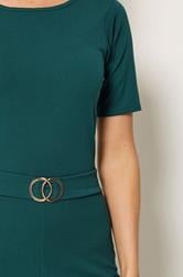 LTS Tall Women's Forest Green Belted Scuba Wide Leg Jumpsuit | Long Tall Sally 4