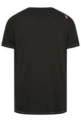 D555 Big & Tall Black 'All Fired Up' Graphic Print T-Shirt | BadRhino 4