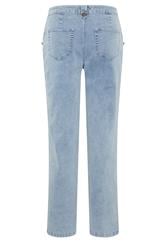 LTS Tall Women's Light Blue Button Detail Straight Leg Jeans | Long Tall Sally 6