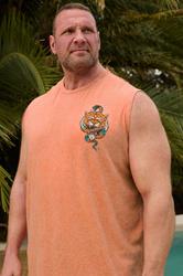 BadRhino Big & Tall Orange Acid Wash Tiger Vest | BadRhino 1