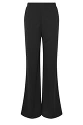 LTS Tall Black Elasticated Wide Leg Trousers | Long Tall Sally 1