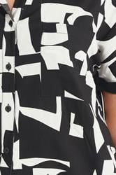 LTS Tall Black & White Abstract Print Shirt | Long Tall Sally 4