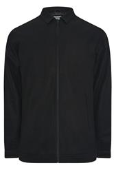 D555 Big & Tall Black Collared Harrington Jacket | BadRhino 1
