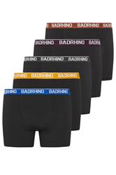 BadRhino 5 PACK Blue/Yellow/Brown/Purple/Black Band Boxers