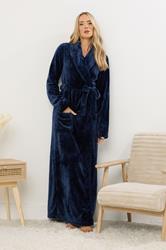 LTS Tall Navy Blue Super Luxe Maxi Dressing Gown | Long Tall Sally 3