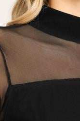 LTS Tall Black Mesh High Neck Midi Dress | Long Tall Sally 4