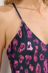 LTS Tall Womens Black & Pink Ombre Animal Print Swimsuit | Long Tall Sally 4