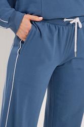 LTS Tall Women's Blue Piped Wide Leg Joggers | Long Tall Sally 5