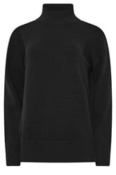 LTS Tall Black Turtle Neck Jumper | Long Tall Sally 5