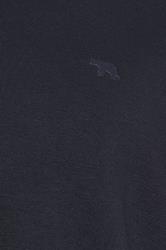 D555 Big & Tall Navy Blue Embroidery Zip Through Fleece Lined Jacket | BadRhino 3