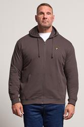 LYLE & SCOTT Big & Tall Brown Zip Through Hoodie | BadRhino 1