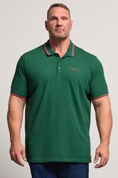 Ben Sherman Big & Tall Dark Green Signature Pique Polo Shirt | BadRhino 1