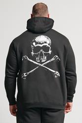 BadRhino Big & Tall Black Skull Graphic Hoodie | BadRhino 4