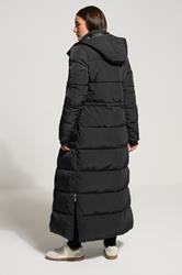 LTS Tall Black Padded Longline Coat | Long Tall Sally 3