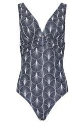 LTS Tall Women's Blue Fan Print Swimsuit | Long Tall Sally 2