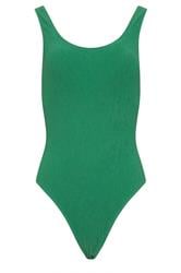 LTS Tall Olive Green Scoop Neck Textured Swimsuit