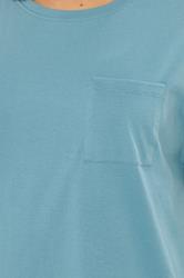 LTS Tall Women's Teal Blue Striped Wide Leg Pyjama Set | Long Tall Sally 4