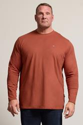 BadRhino Big & Tall Clay Orange Core Long Sleeve T-Shirt | BadRhino 1
