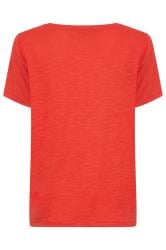 M&Co Red Short Sleeve Cotton Blend T-Shirt | M&Co 7